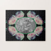 Puzzle Rose Roses Abstrait Cadre Ajouter Votre Photo (Horizontal)