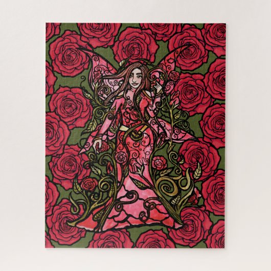 Puzzle Rose rouge (Vertical)
