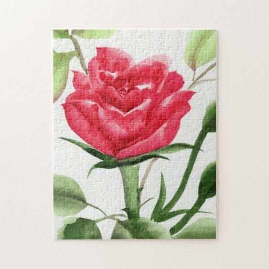 Puzzle Rose rouge (Vertical)