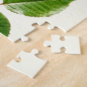 Puzzle Rose rouge avec centre jaune doré (Côté)