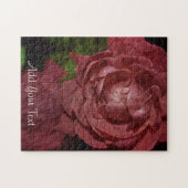 Puzzle Rose rouge craquée par Shirley Taylor (Horizontal)