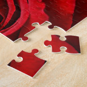 Puzzle Rose Rouge Éclatante de Près (Côté)