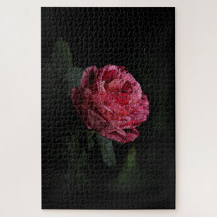 Puzzle Rose rouge foncé
