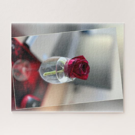 Puzzle Rose rouge foncé (Horizontal)