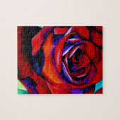 Puzzle Rose rouge macro art original (Horizontal)
