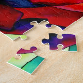 Puzzle Rose rouge macro art original (Côté)