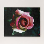 Puzzle Rose rouge peinte à l'huile (Horizontal)