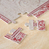 Puzzle Rose rouge personnalisable (Côté)