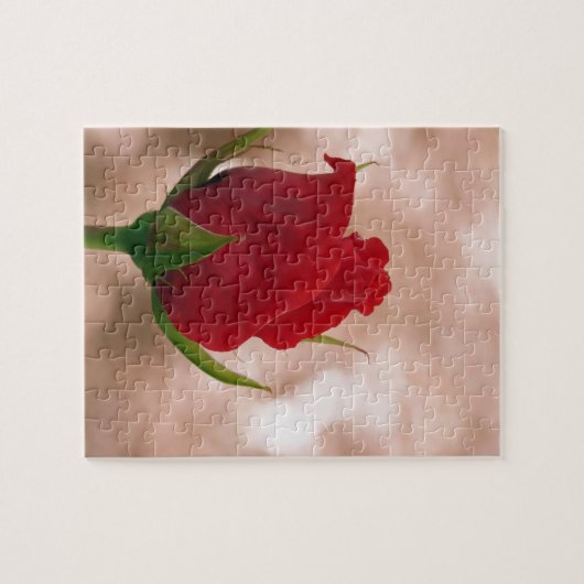 Puzzle Rose rouge simple (Horizontal)
