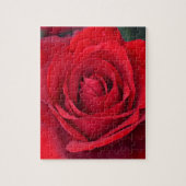 Puzzle Rose rouge simple en pleine floraison (Vertical)