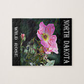 Puzzle Rose sauvage du Dakota du Nord (Horizontal)
