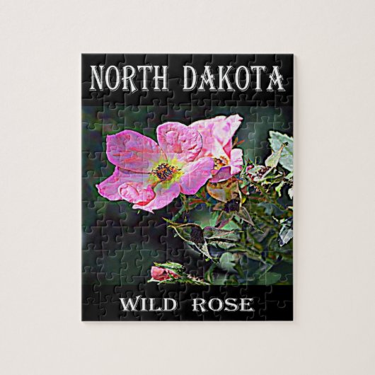 Puzzle Rose sauvage du Dakota du Nord (Vertical)