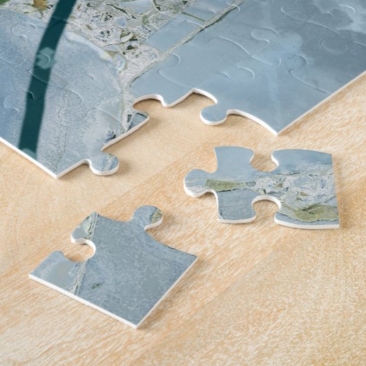 Puzzle Rose turquoise (Côté)