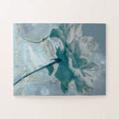 Puzzle Rose turquoise (Horizontal)