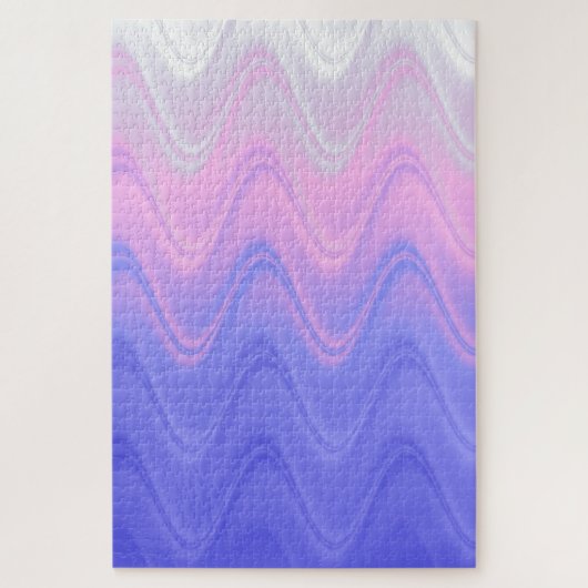 Puzzle Rose Violet Abstrait Ondulé (Vertical)