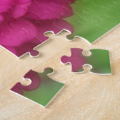 Puzzle Rose Zinnia Fleurs Nature (Côté)