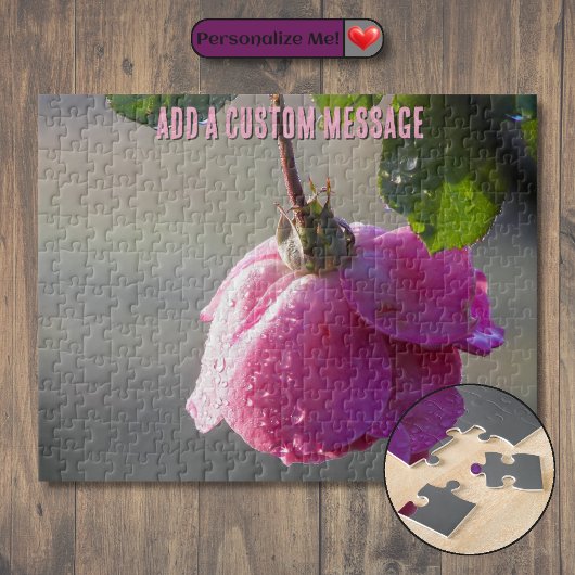 Puzzle Roseraie Rose Goutte de Pluie