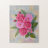 Puzzle Roses avec Dahlias (Vertical)