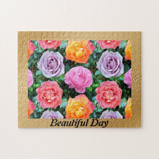 Puzzle Roses colorés (Horizontal)