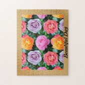 Puzzle Roses colorés (Vertical)