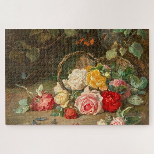 Puzzle Roses dans un panier - Josef Neugebauer (Horizontal)