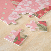 Puzzle Roses de Patchwork : conception motif transparente (Côté)