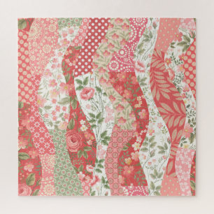 Puzzle Roses de Patchwork : conception motif transparente
