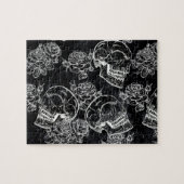 Puzzle Roses des crânes et des calques | Gothique Glam Fu (Horizontal)