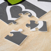 Puzzle Roses et Coeurs Rouges Romantiques - (Côté)