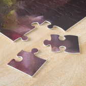 Puzzle Roses et lilas sur un banc de ciment (Côté)