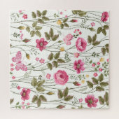 Puzzle Roses et papillons : Floral Seamless (Horizontal)
