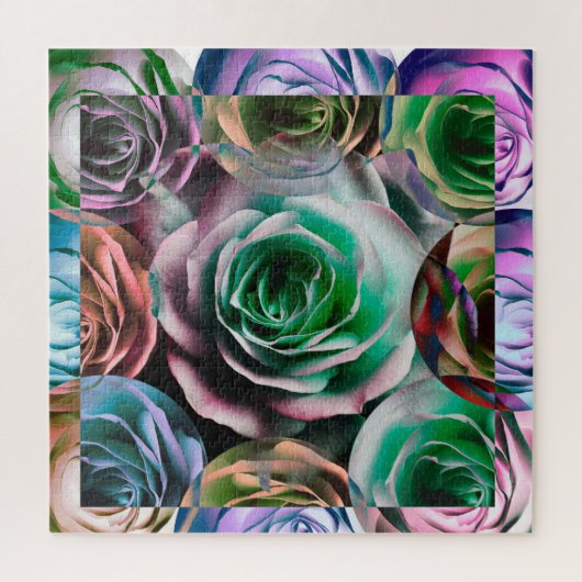 PUZZLE ROSES FLEUR STYLE ARTISTIQUE   (Vertical)