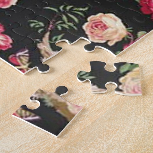 Puzzle Roses Papillon Et Rose (Côté)