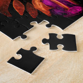 Puzzle roses pourpre aquarelle (Côté)