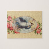 Puzzle Roses roses bénis d'anges d'hypothèse de Vierge (Horizontal)