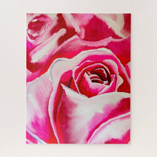 Puzzle Roses roses rose aquarelle art (Vertical)