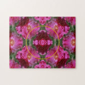 Puzzle Roses Roses Roses Florales Abstrait Cadre Ajouter (Horizontal)