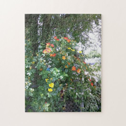 Puzzle Roses rouge jaune orange (Vertical)