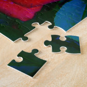 Puzzle Roses rouges aux tons bleus (Côté)