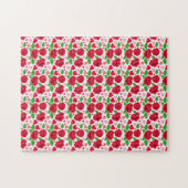 Puzzle Roses Rouges Cœurs Roses Joyeuse Saint-Valentin (Horizontal)