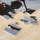 Puzzle Roses rouges contre un ciel bleu vif (Côté)