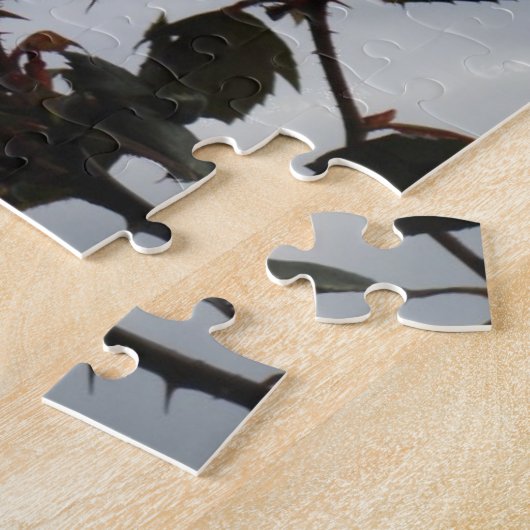 Puzzle Roses rouges contre un ciel bleu vif (Côté)