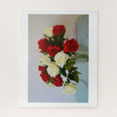 Puzzle Roses rouges et blancs (Vertical)
