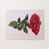 Puzzle Roses rouges et feuilles (Horizontal)