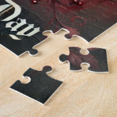 Puzzle roses rouges gothiques Saint Valentin (Côté)