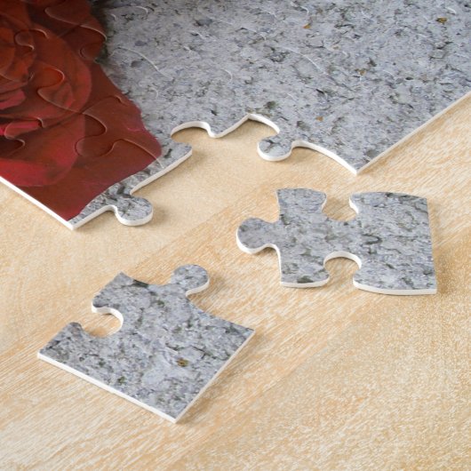 Puzzle Roses rouges rustiques (Côté)