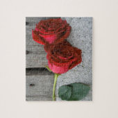 Puzzle Roses rouges rustiques (Vertical)