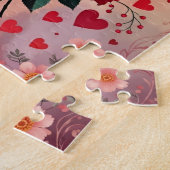 Puzzle Roses rouges, Saint-Valentin, (Côté)