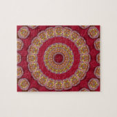 Puzzle Rosettes rouge or jaune Mandala (Horizontal)