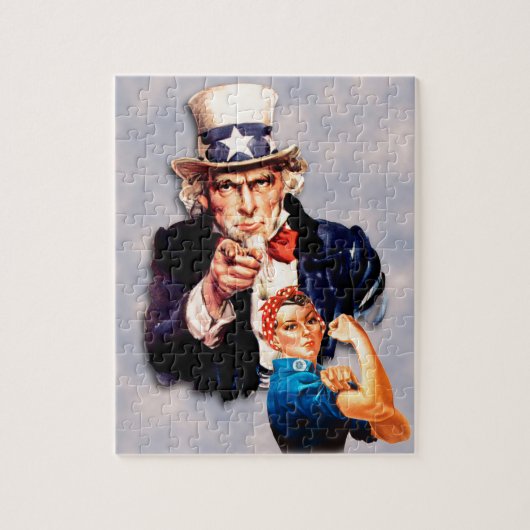 Puzzle Rosie le design Riveter & Uncle Sam (Vertical)